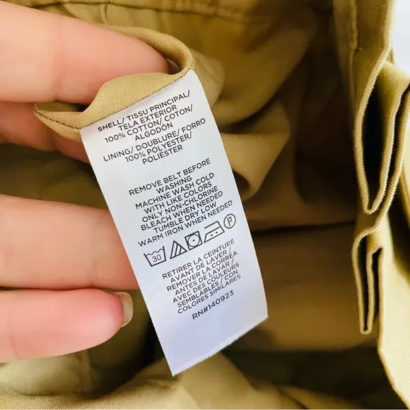 Loft NEW Khaki Trench Wrap Double Breasted Front Pocket Wrap Belted Skirt Sz 10