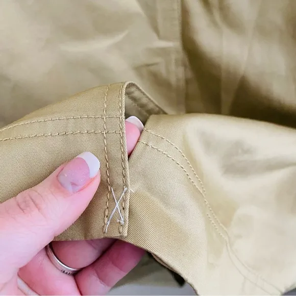 Loft NEW Khaki Trench Wrap Double Breasted Front Pocket Wrap Belted Skirt Sz 10