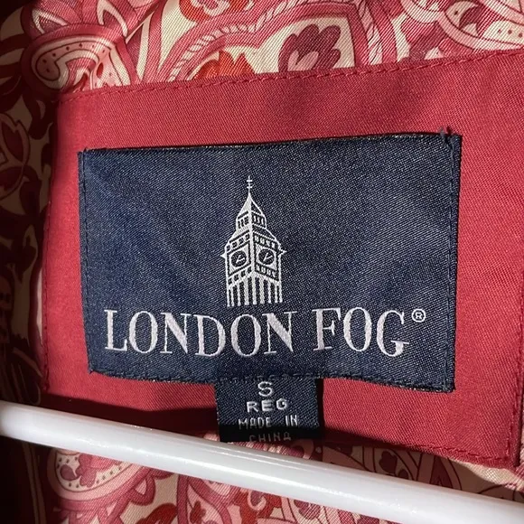 London Fog Red Women’s Classic Trench Coat