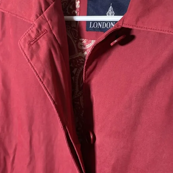 London Fog Red Women’s Classic Trench Coat