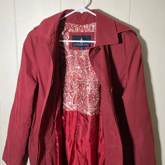 London Fog Red Women’s Classic Trench Coat