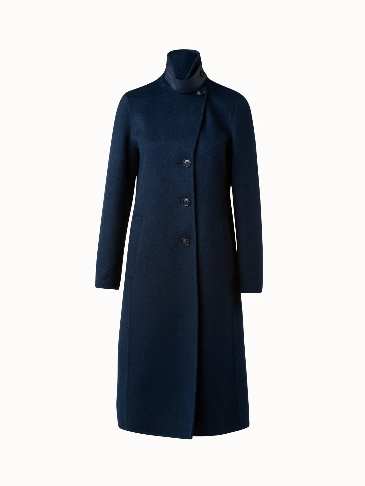 Long Cashmere Double-Face Blazer Coat