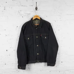 Loose Fit Denim Jacket - Black - XL