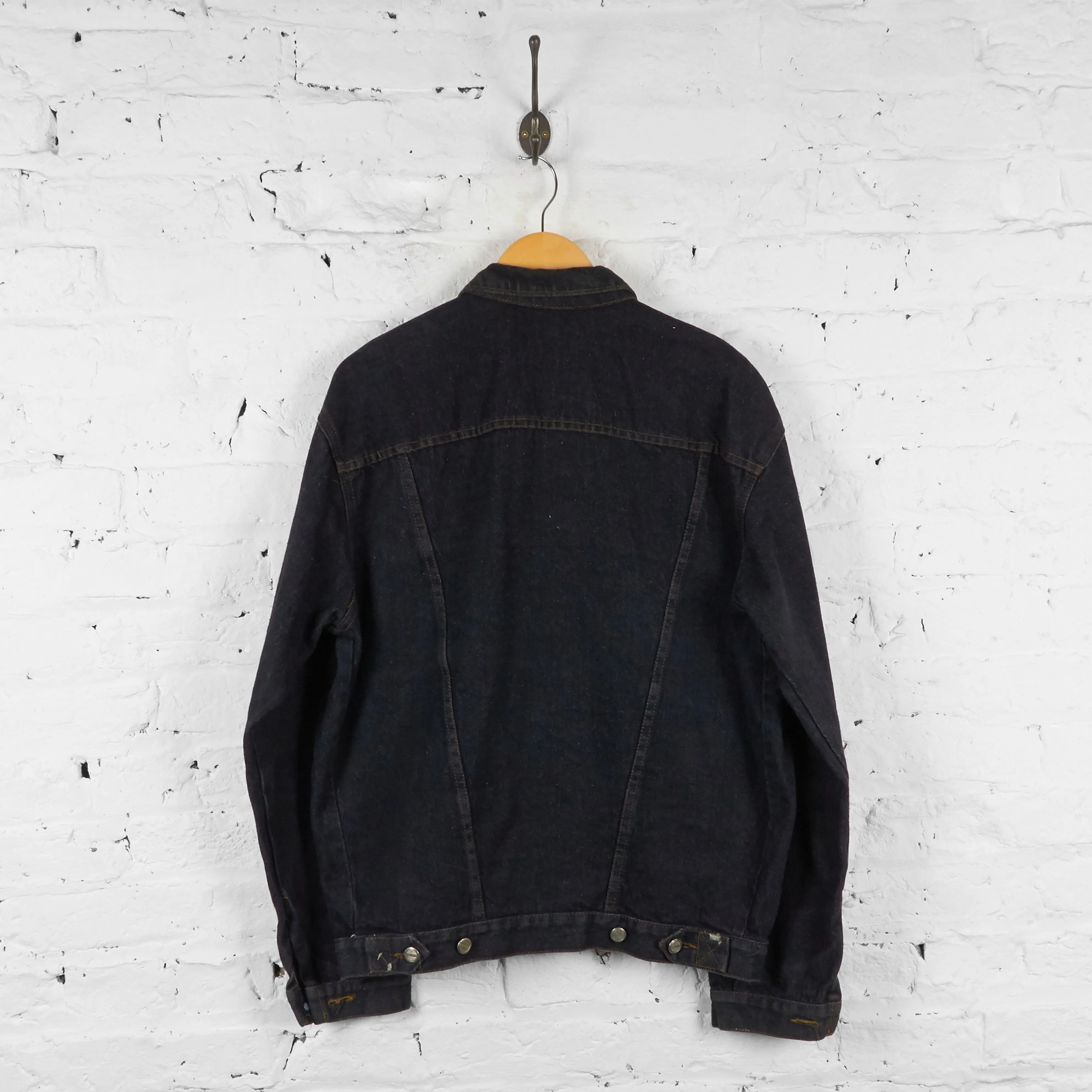 Loose Fit Denim Jacket - Black - XL
