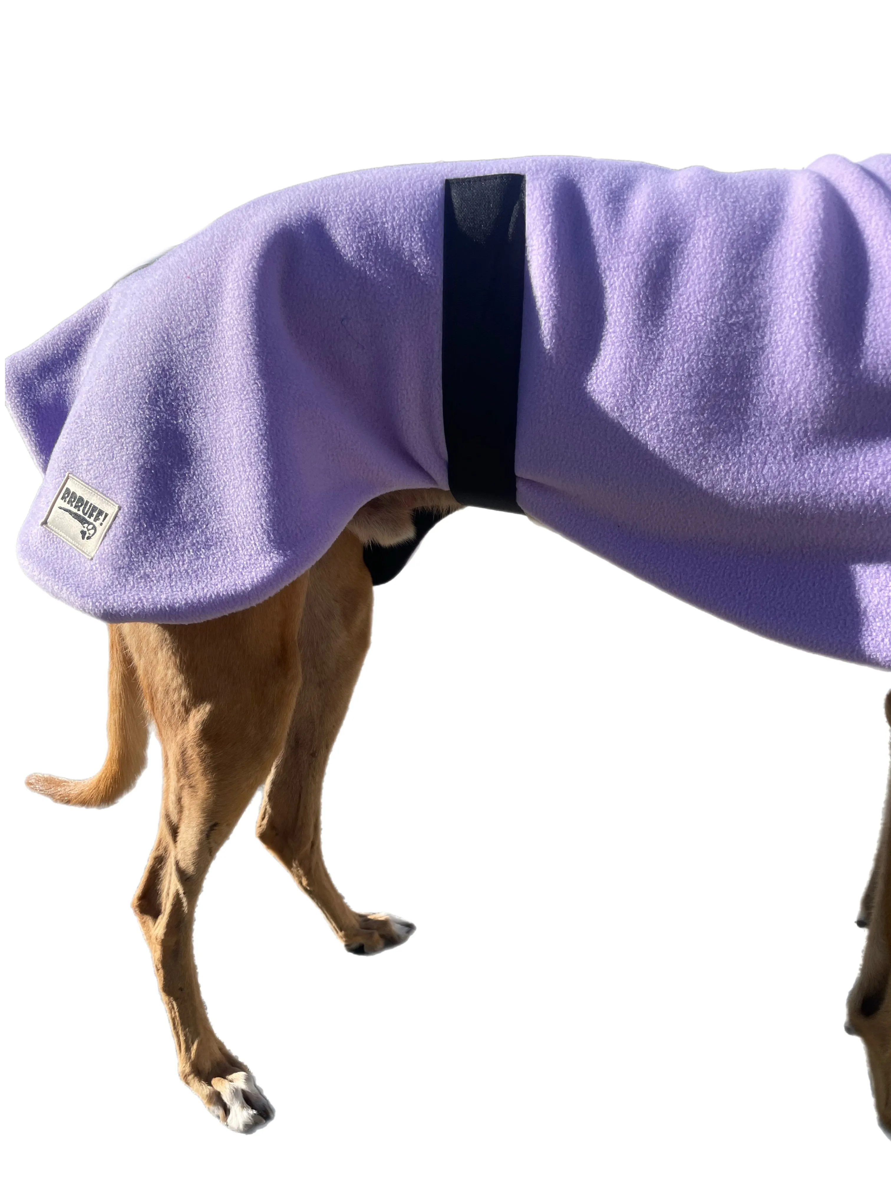 Lush lilac Greyhound Deluxe coat rug thick polar fleece washable extra wide neck hoodie