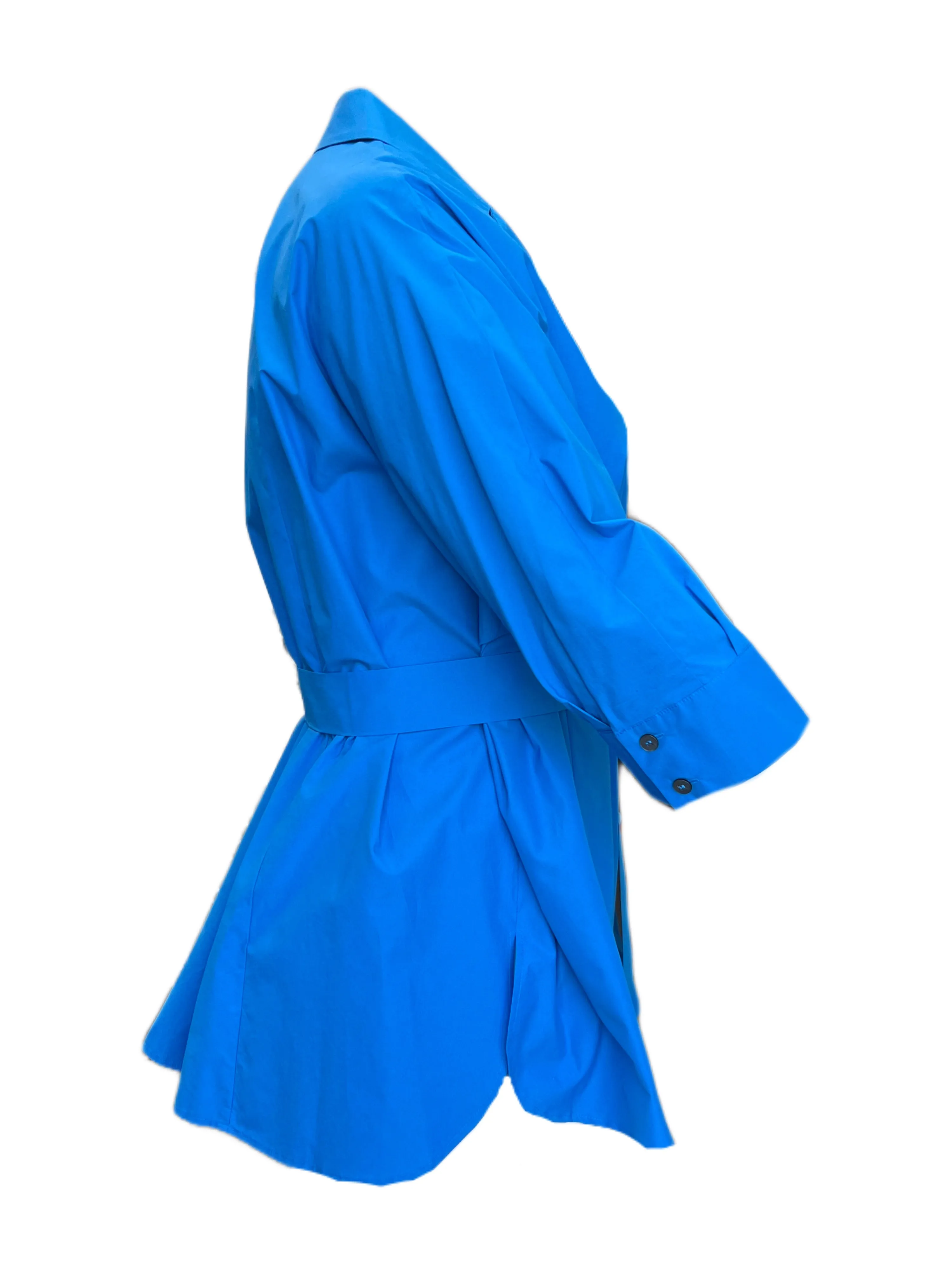 Marina Rinaldi Women's Blue Fenicia Belted Jacket NWT