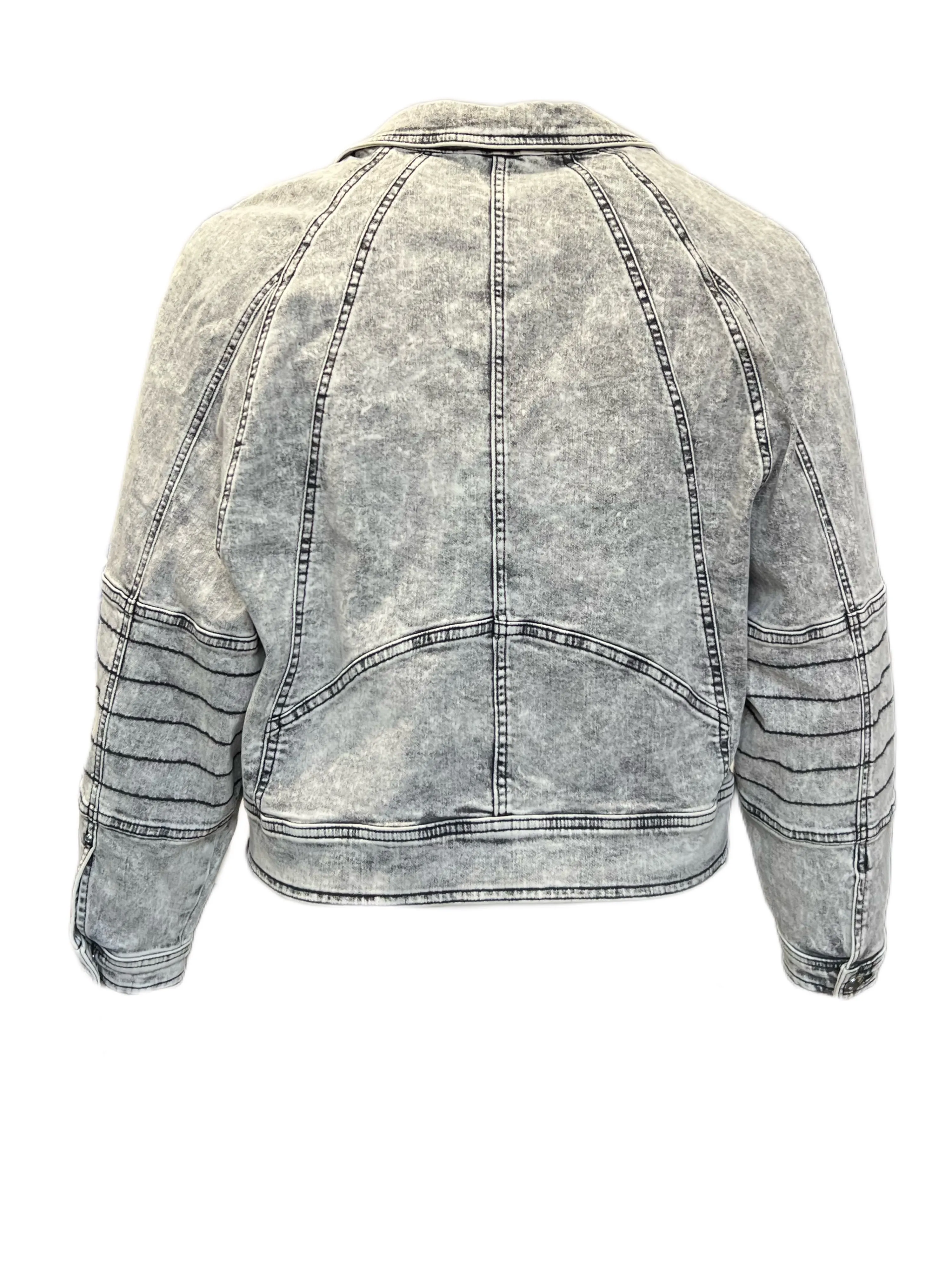 Marina Rinaldi Women's Grey Francia Denim Jacket NWT