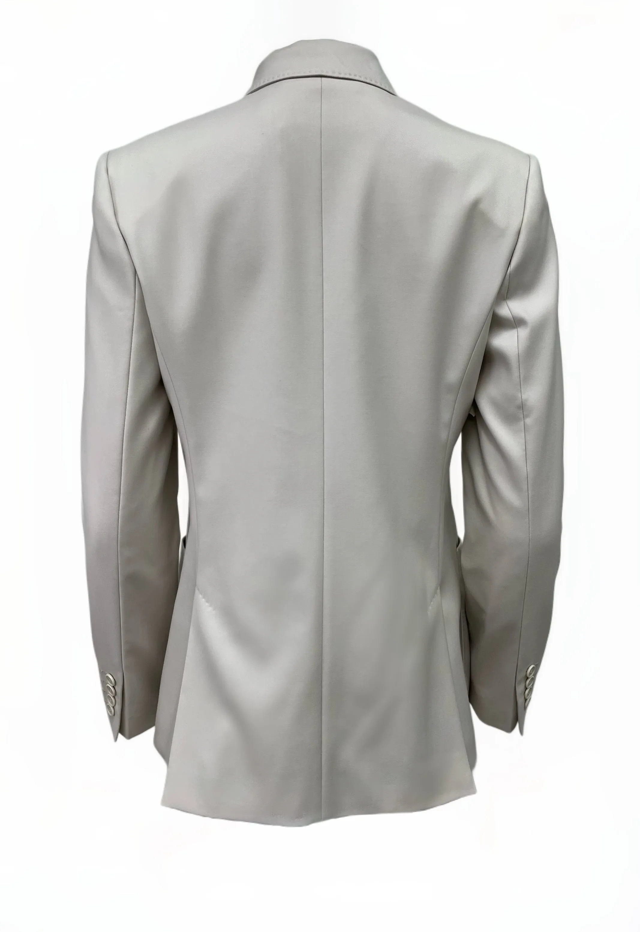 Max Mara Women's Pearl Grey Arpa Classic Wool Jacket NWT