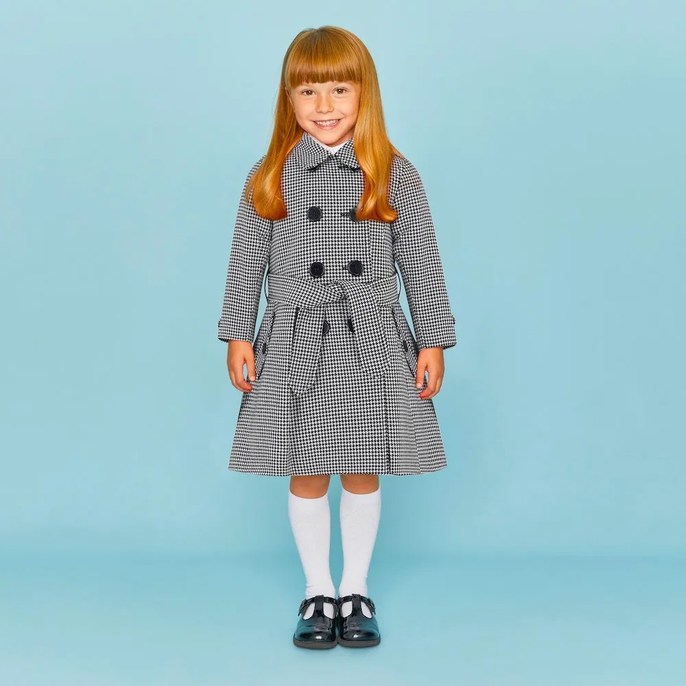Mayfair Girls Coat - Classic Houndstooth