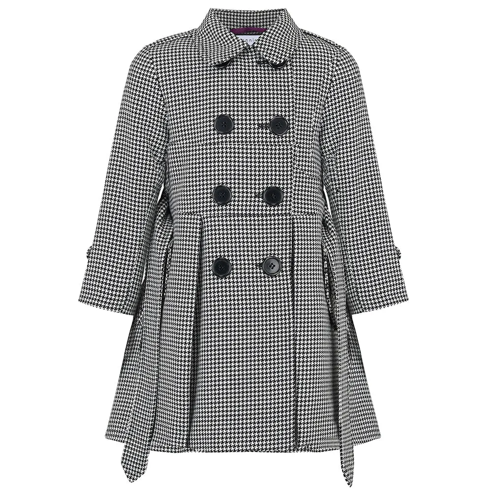 Mayfair Girls Coat - Classic Houndstooth