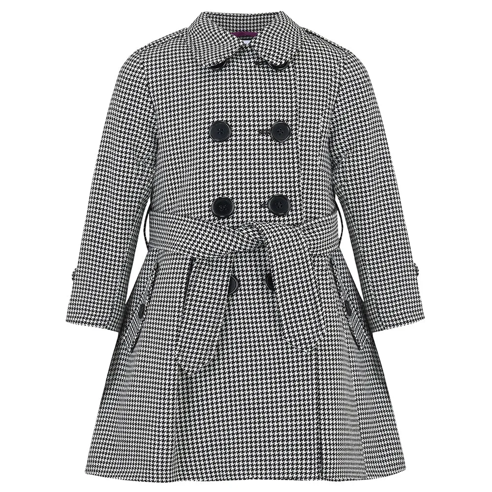 Mayfair Girls Coat - Classic Houndstooth