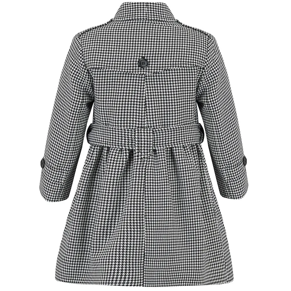 Mayfair Girls Coat - Classic Houndstooth
