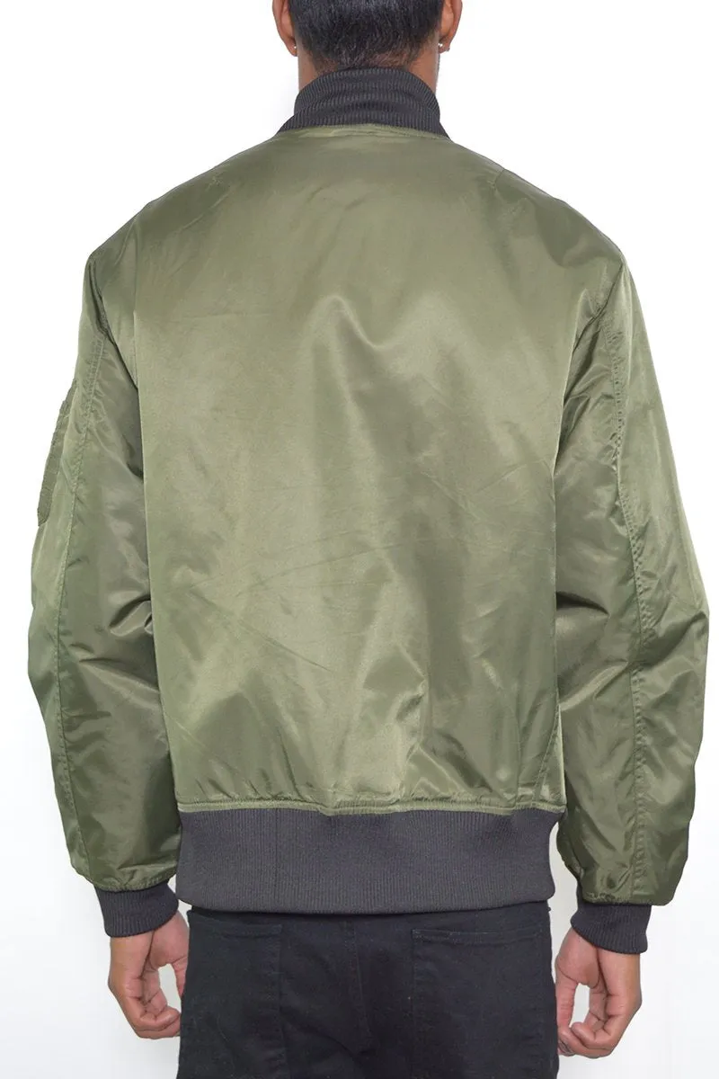 Men's Bomber Jacket- Olive