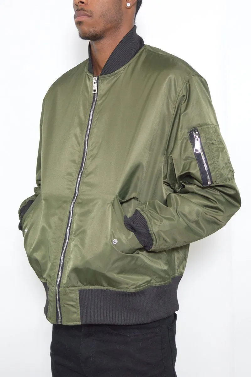 Men's Bomber Jacket- Olive