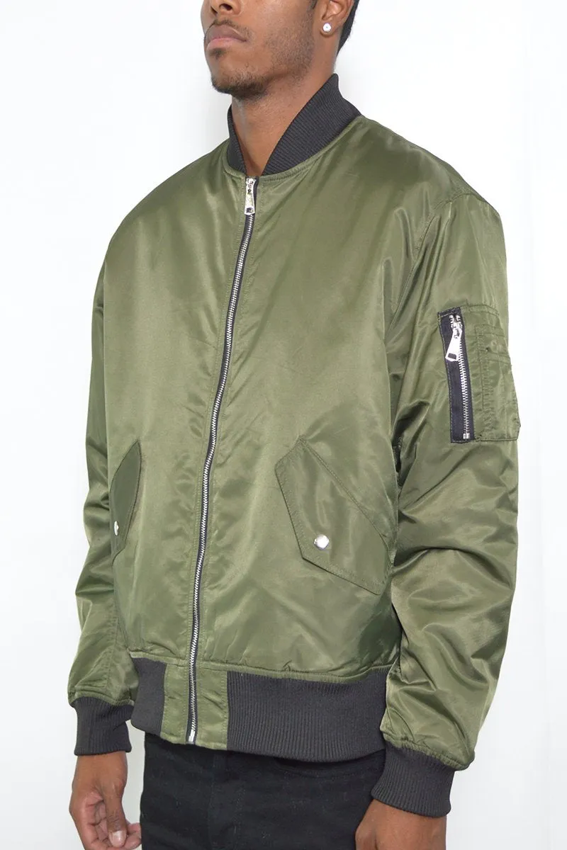 Men's Bomber Jacket- Olive