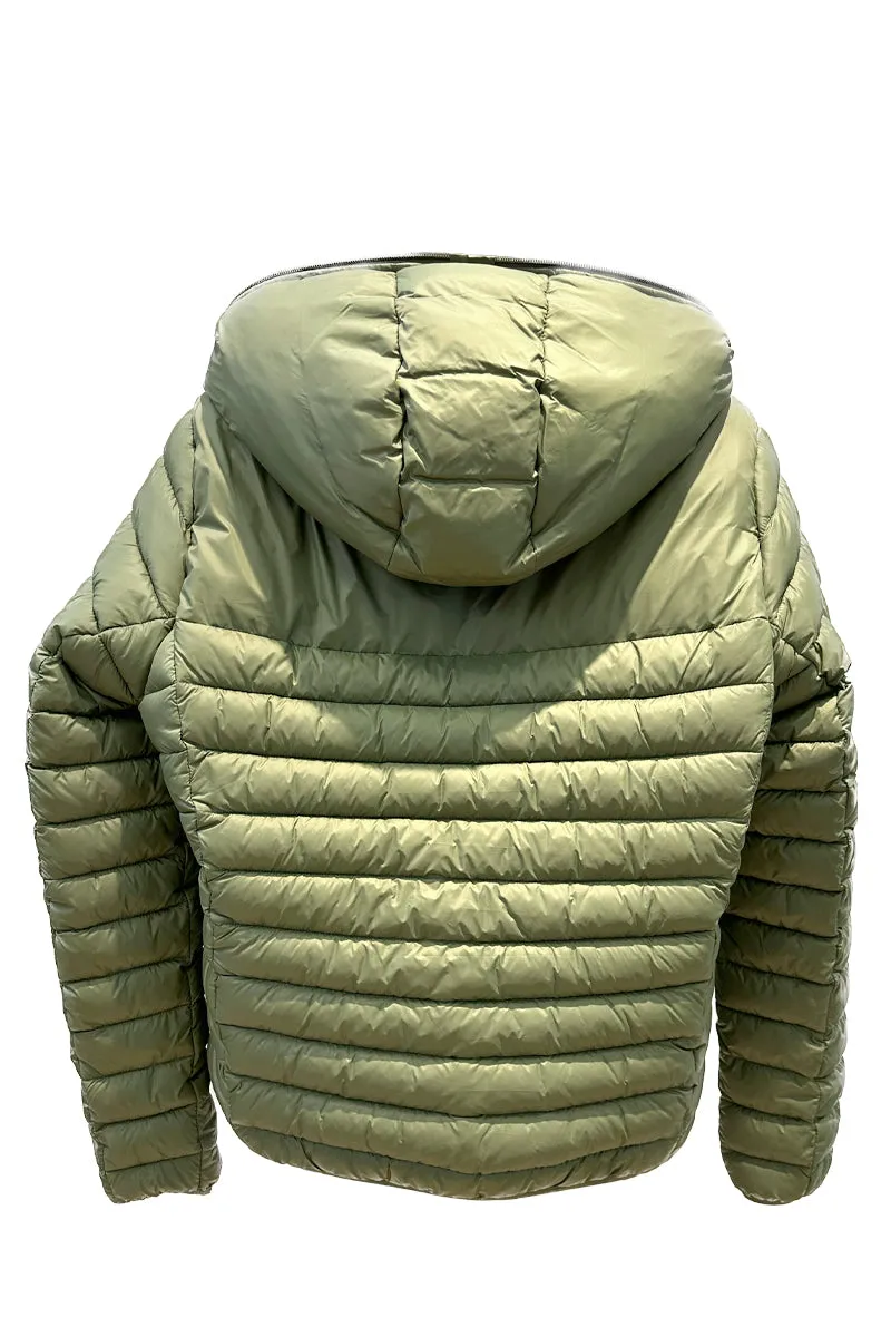 Men's Nathan Faux Fur Lined Hooded Jacket Earth Green
