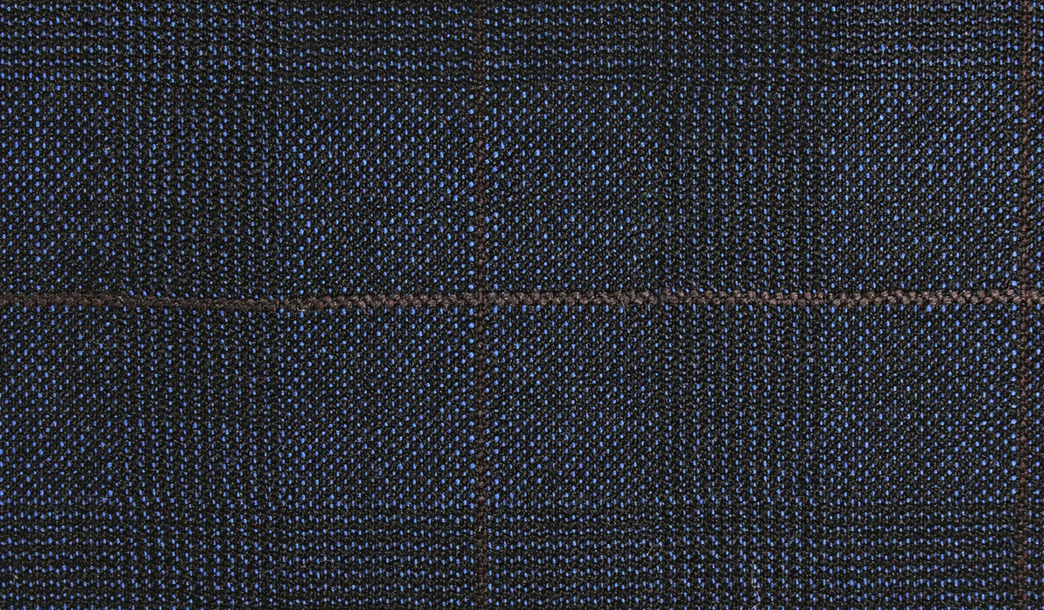 Midnight Blue with Brown Prince of Wales Check Regular Suit