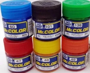 Mr. Color Transparent Enamel Paint for Metal: All Colours (Use Dropdown List to Select Colour) [EOL]
