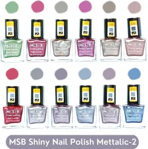 MSB Mattalic- 2 Nail Polish (Pack of 12, 8ML Each)