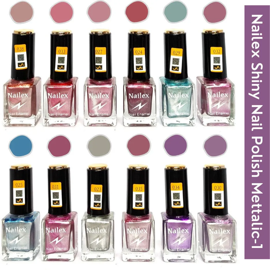 Nailex Mattalic- 1 Nail Polish (Pack of 12, 9.9ML Each)