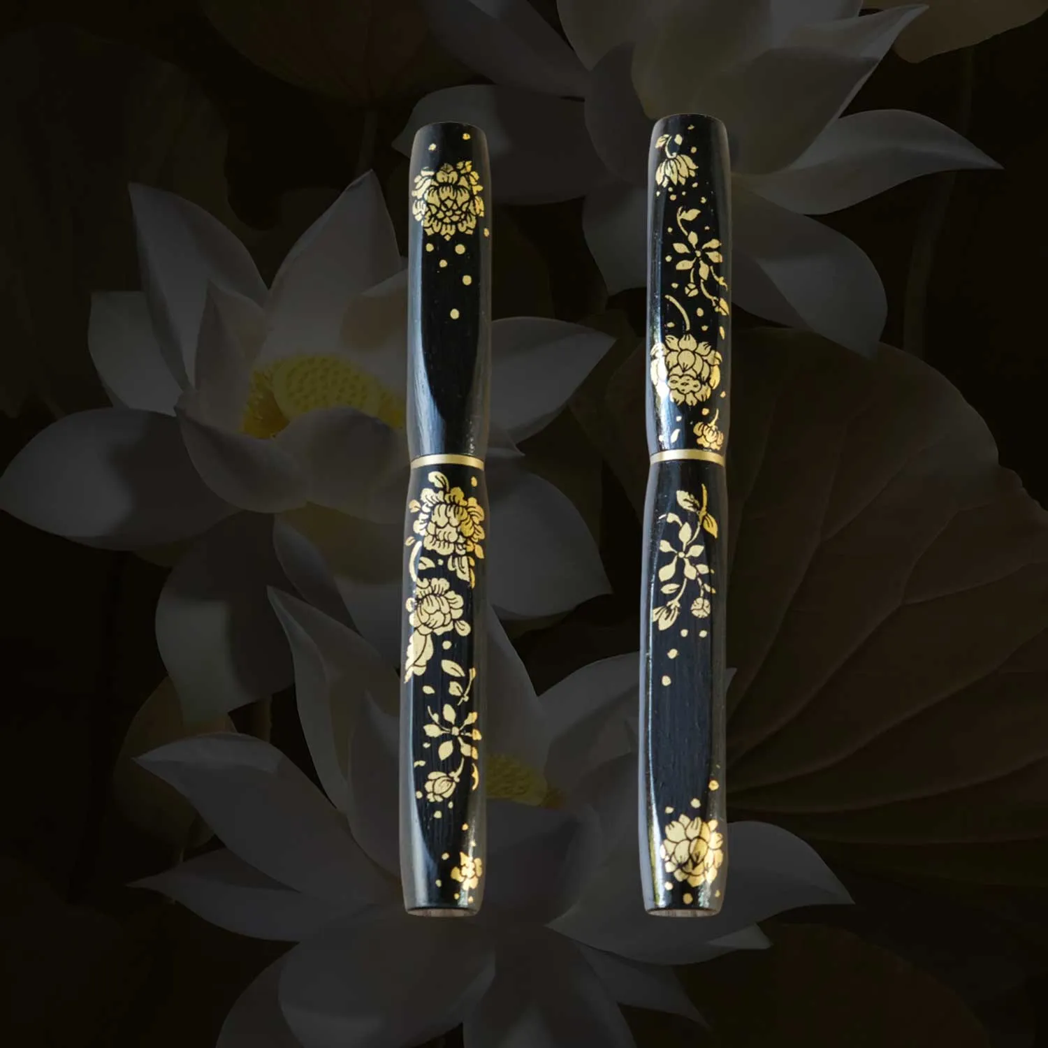 Nam Jai Urushi: Falling Lotus - Black