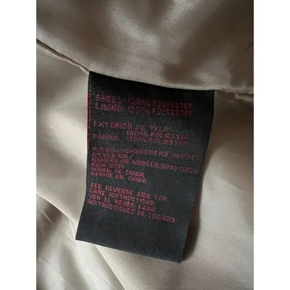 NWOT Weather Tamer short belted khaki trench coat. Size L.