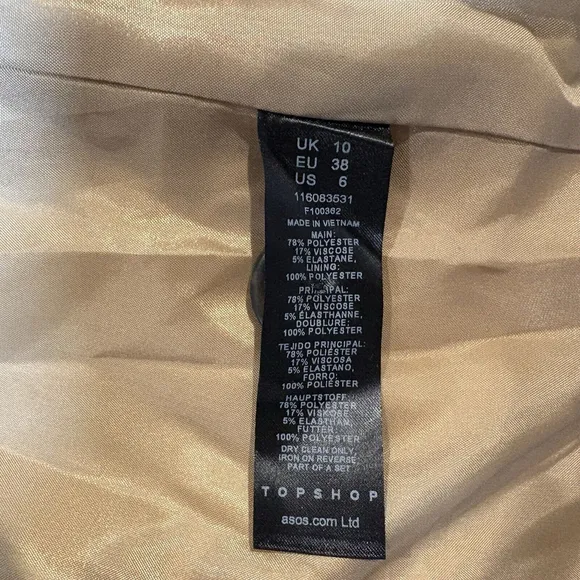 NWT Topshop Trench Coat Double Breasted Belted Sand Mustard Sz. 10
