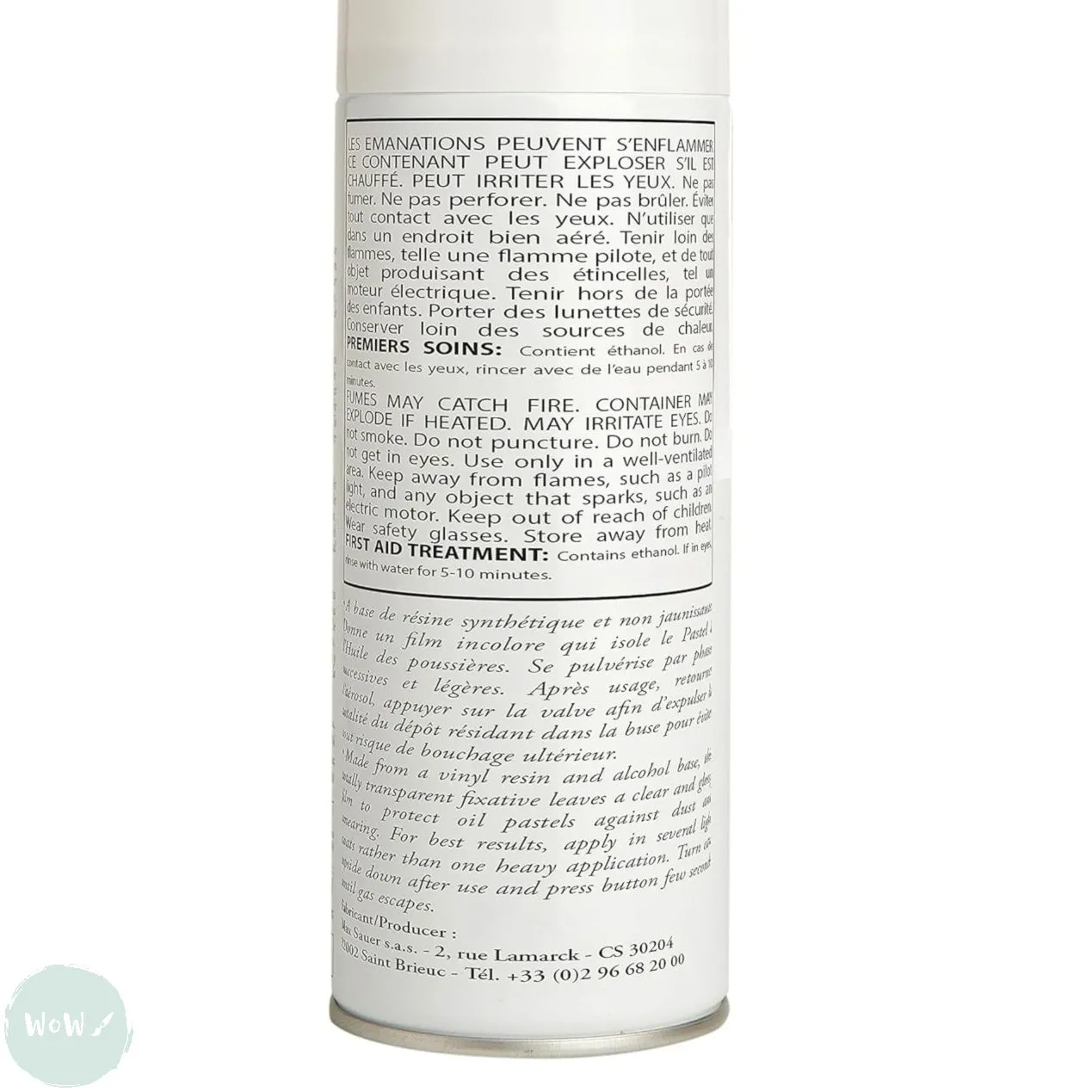 Oil Pastels – SENNELIER – FIXATIVE - D'Artigny Aerosol Spray 400 ml