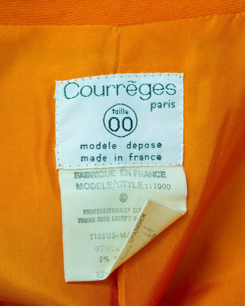 Orange Mod Coat with Vinyl Trim