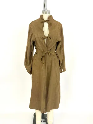 Overdyed Linen Long Coat