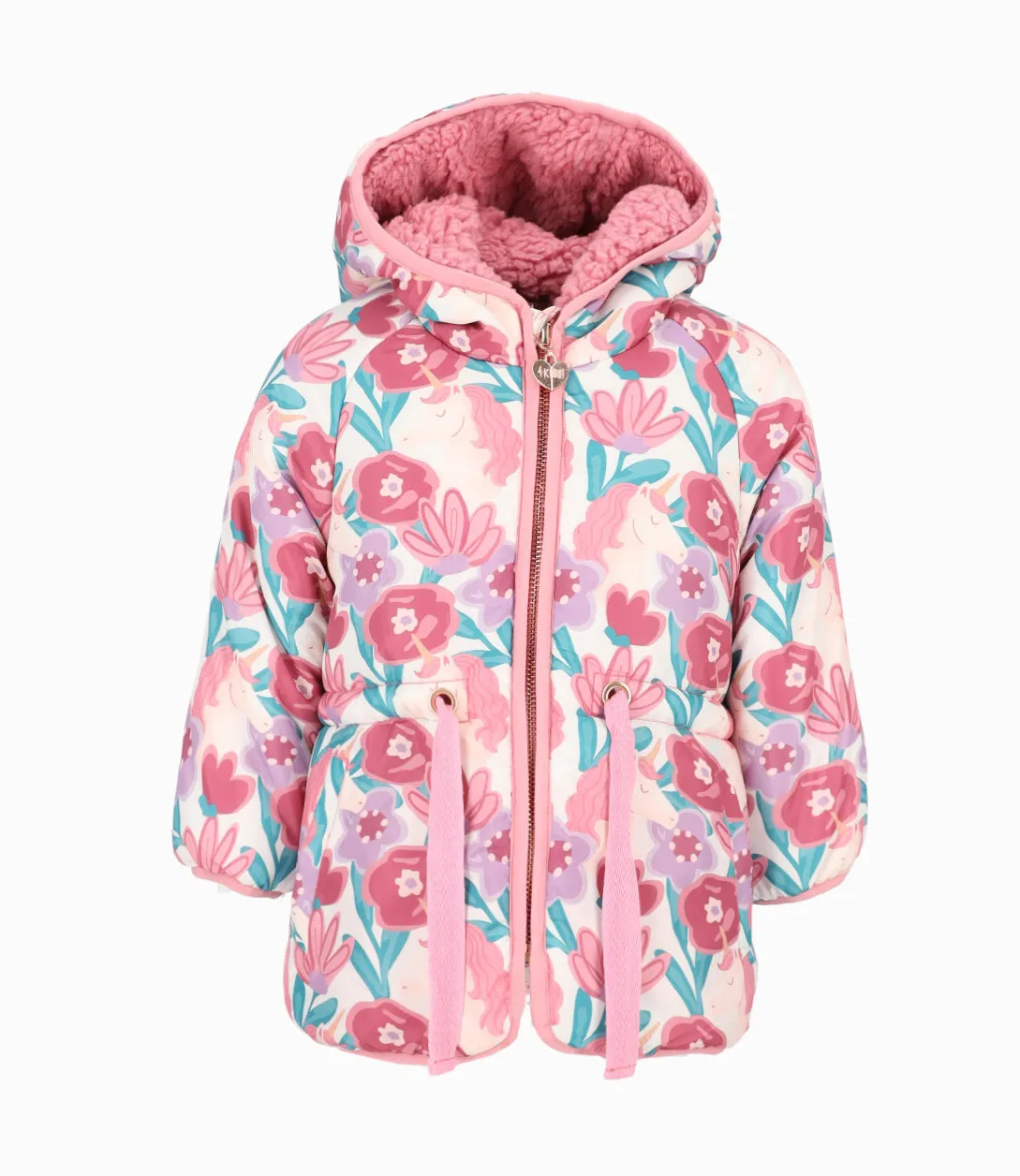Parka bebé niña floreada