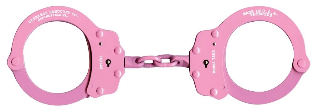 PEERLESS 750C CHAIN LINK HANDCUFFS PINK