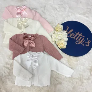 “Phoebe” Boutique Single Bow Cardigan Bolero