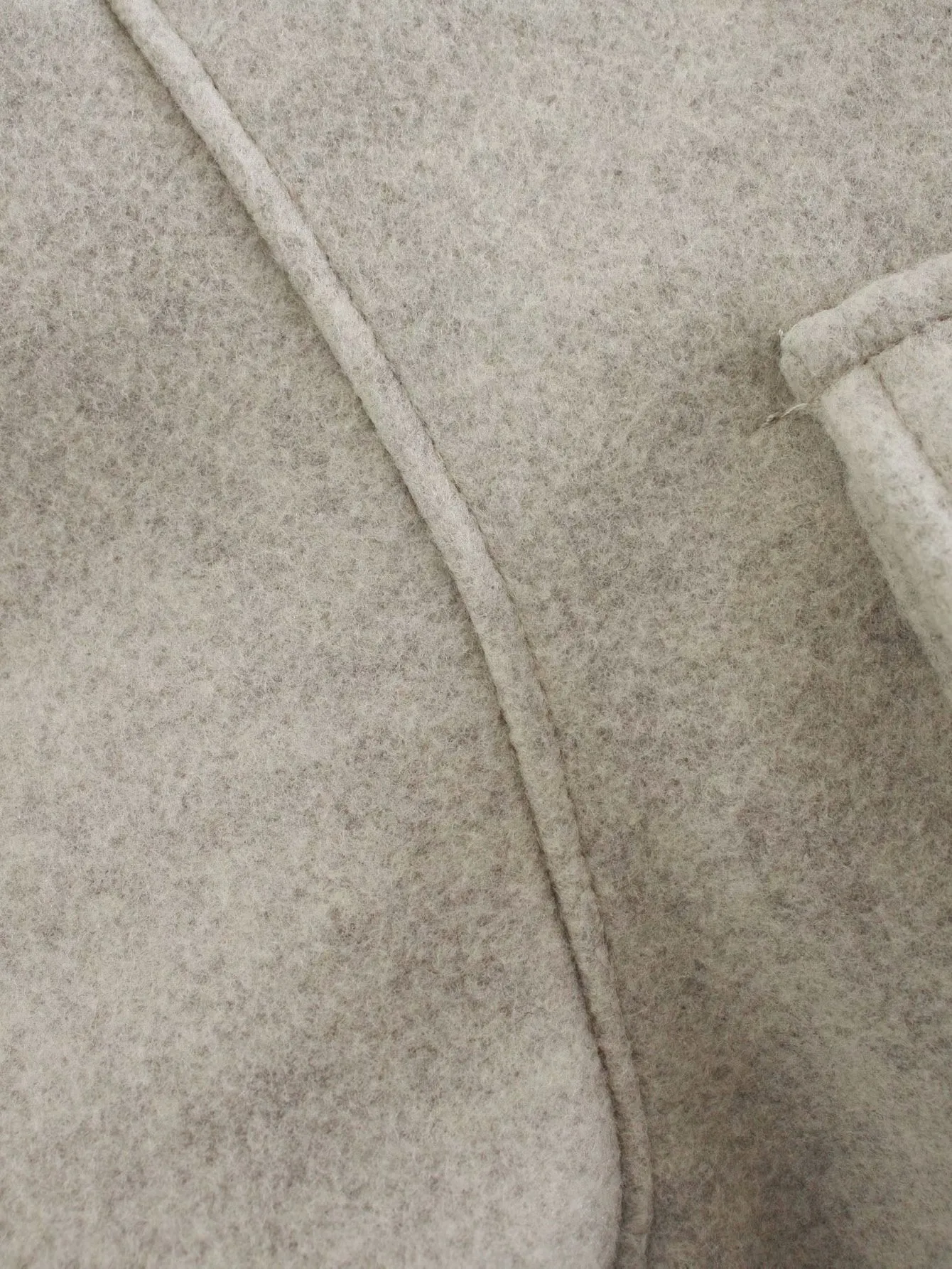 Pile Collar Pocket Single-breasted Woolen Outerwear Coat