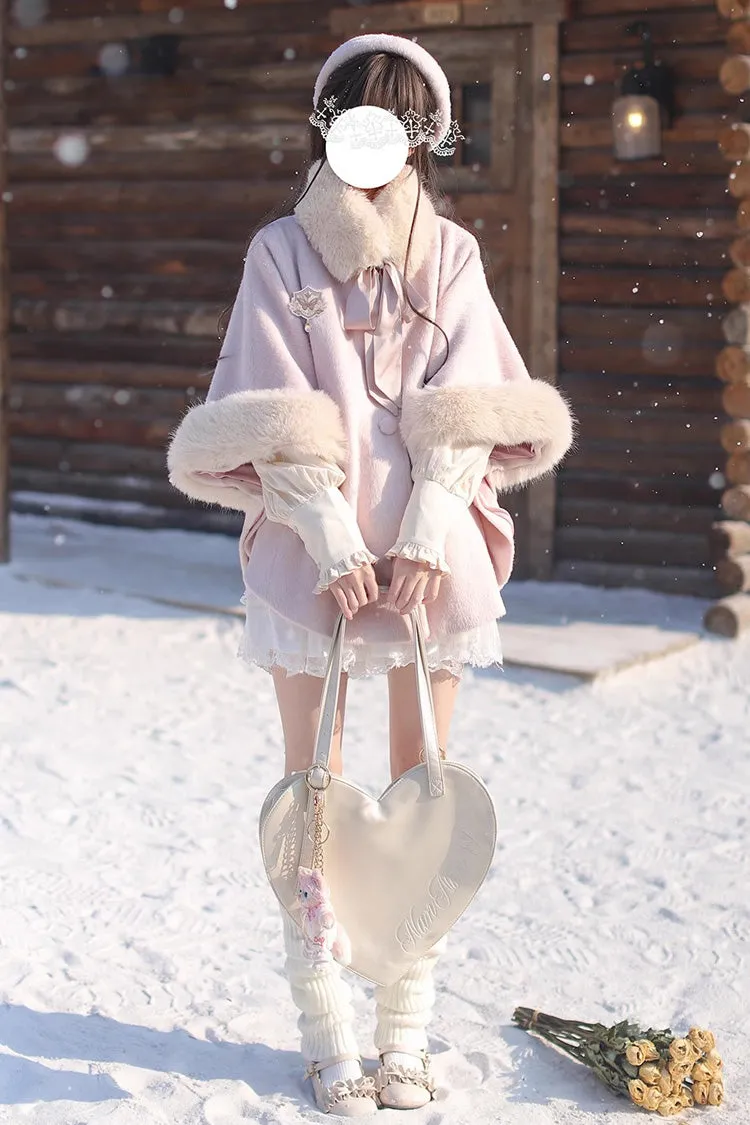 Pink [Bella] Long Sleeves Single Breasted Sweet Lolita Woolen Coat