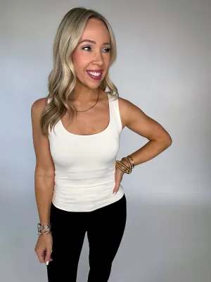 Play It Safe Fitted Knit Tank - Ivory