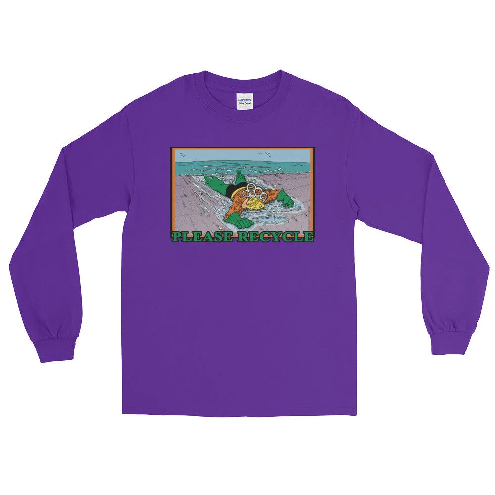 Please Recycle Superhero Long Sleeve Shirt