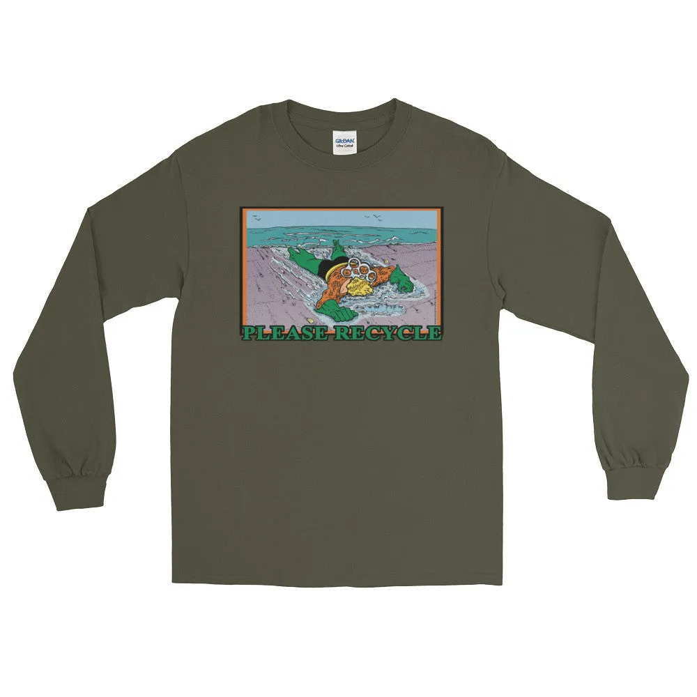 Please Recycle Superhero Long Sleeve Shirt