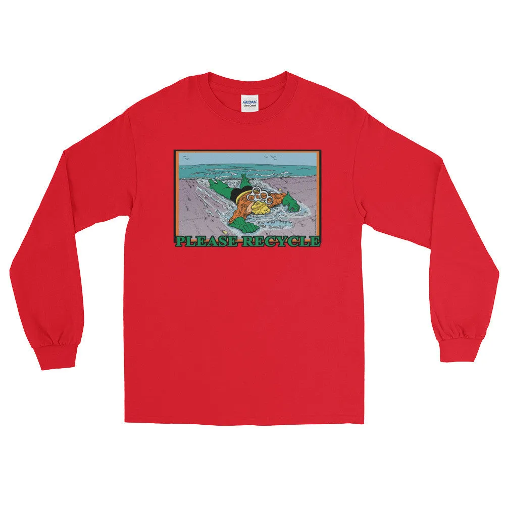 Please Recycle Superhero Long Sleeve Shirt