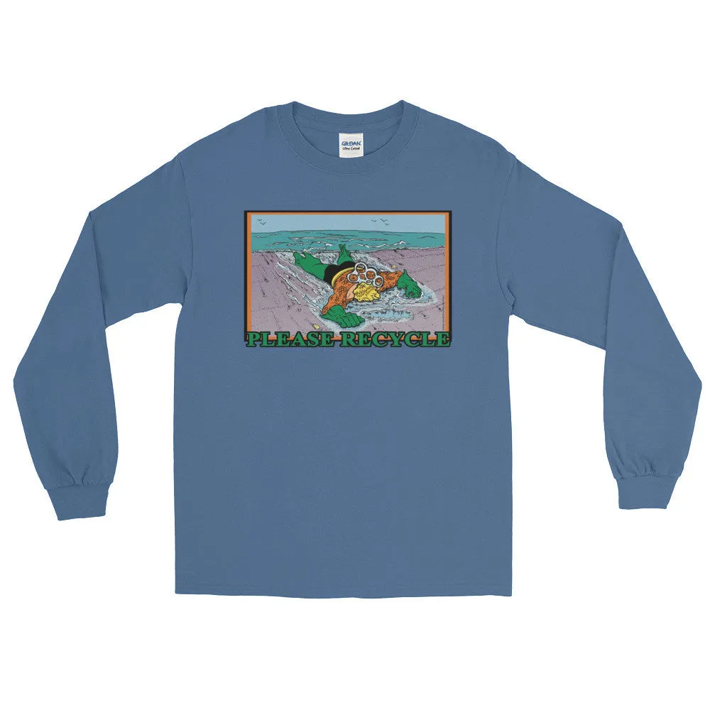 Please Recycle Superhero Long Sleeve Shirt