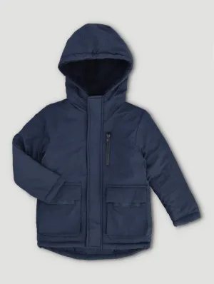 Pre-Boys Utility Parka Jacket - Navy