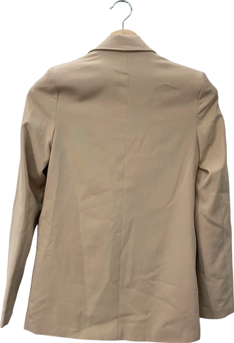 PrettyLittleThing Beige Tailored Blazer UK 4
