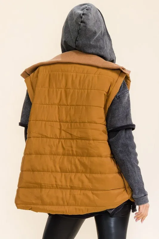 Puffy Bronze Utility Vest
