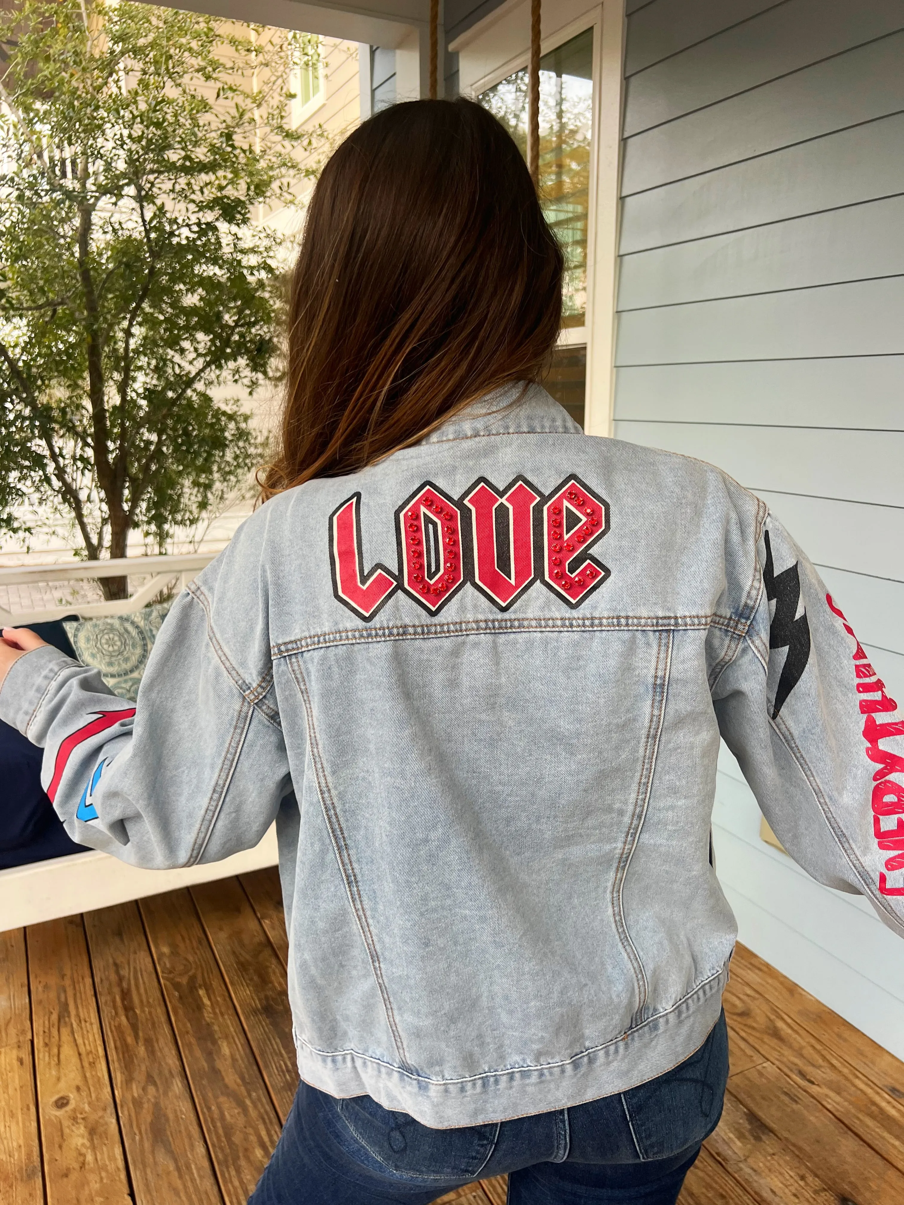 Queen of Hearts Denim Jacket by POL