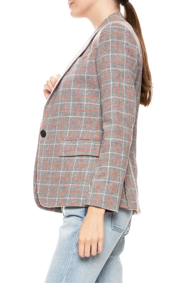RAG & BONE RYLIE WOOL CHECK BLAZER