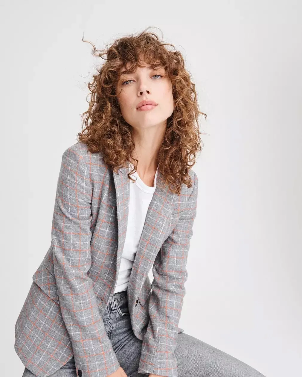 RAG & BONE RYLIE WOOL CHECK BLAZER