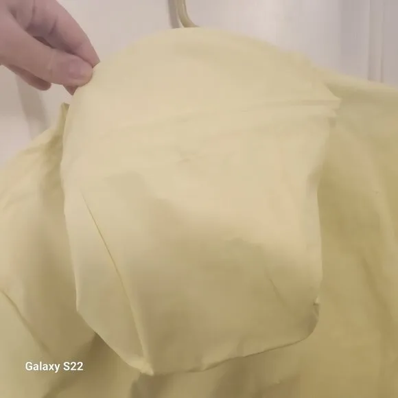 Rains Long Jacket Straw Yellow Raincoat Trench Coat. NWT. Size Various