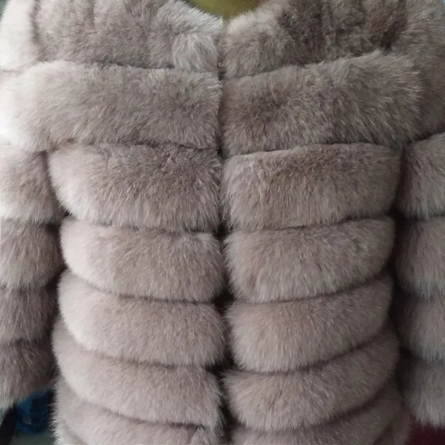 Real Fox Fur Jacket Natural Fur Coats Vest Real 2018 new style Long Coat Winter Warm Coat Natural fur coat Real Fox Fur Vest