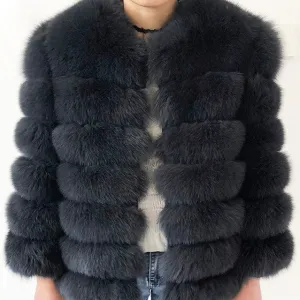 Real Fox Fur Jacket Natural Fur Coats Vest Real 2018 new style Long Coat Winter Warm Coat Natural fur coat Real Fox Fur Vest