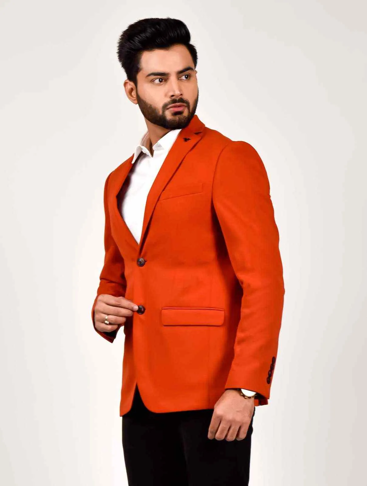 Rust Knit Blazer